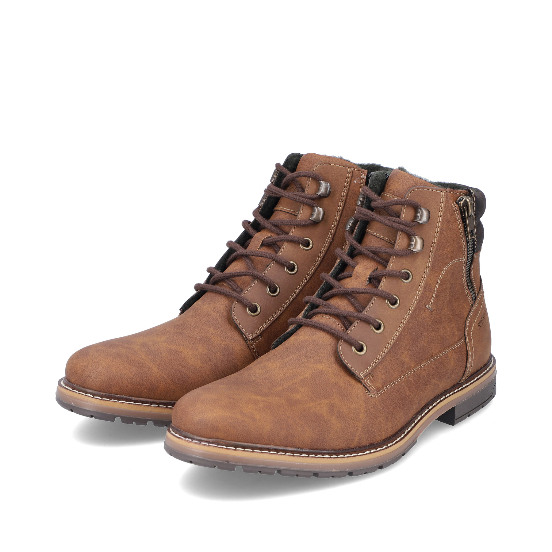Rieker Herren Schnürstiefel hellbraun