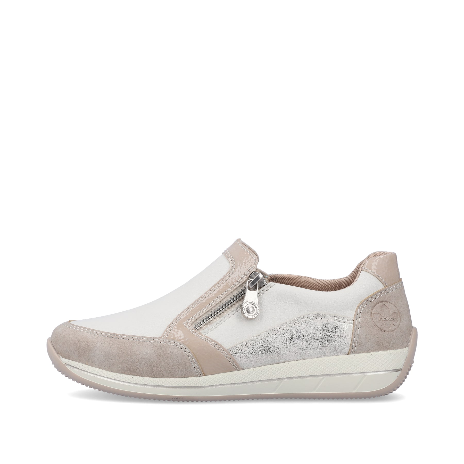 Rieker Damen Slipper cremeweiß