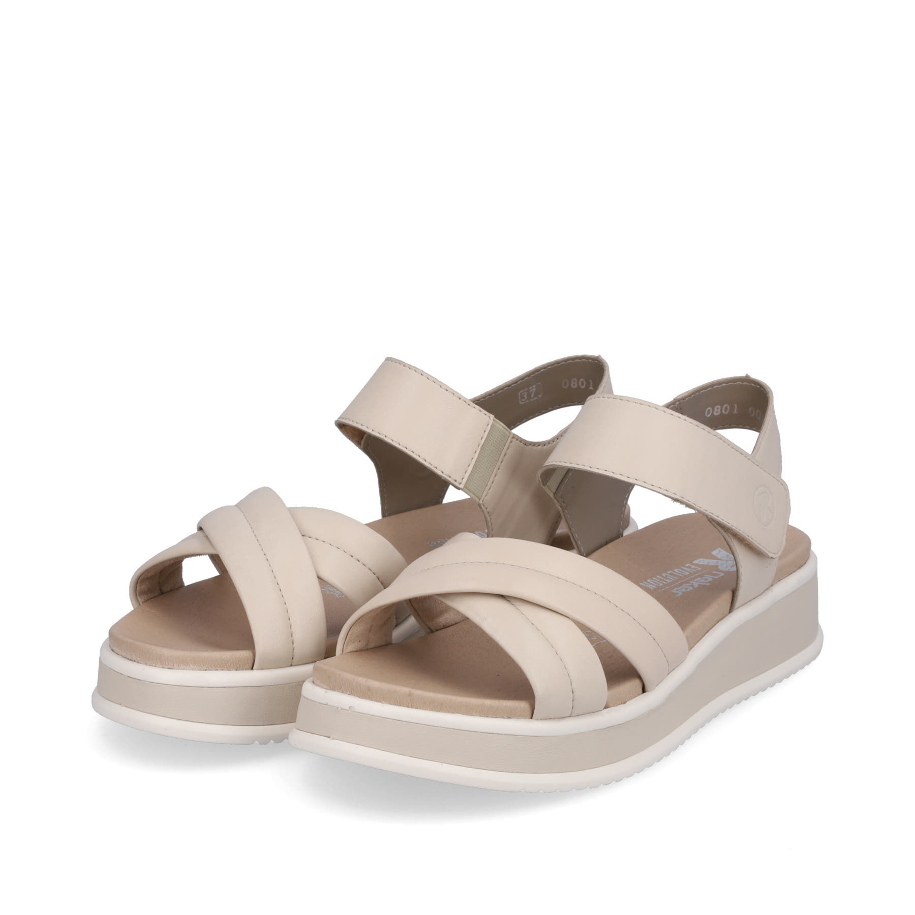 Rieker EVOLUTION Damen Riemchensandalen creme beige