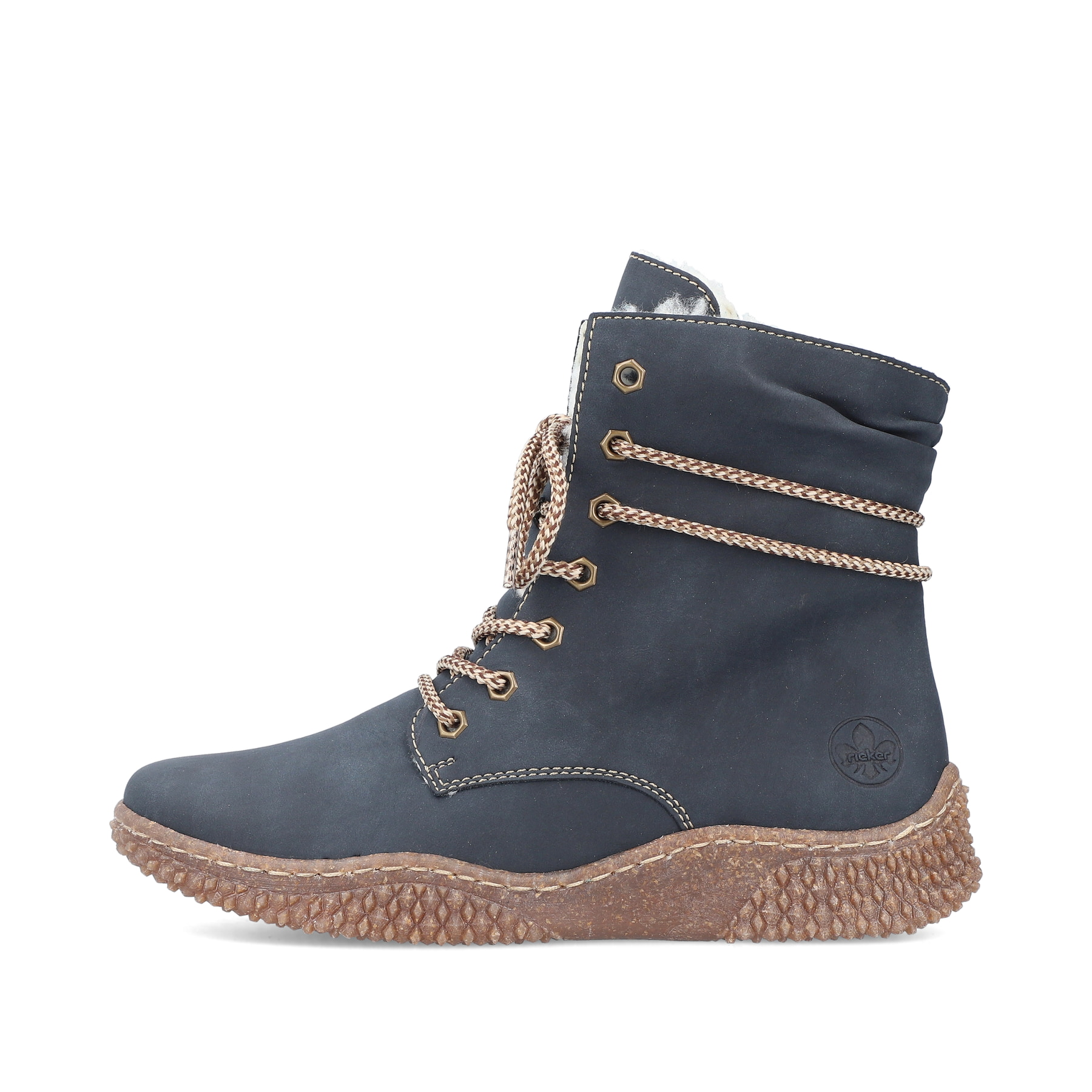 Rieker Damen Schnürstiefel royalblau