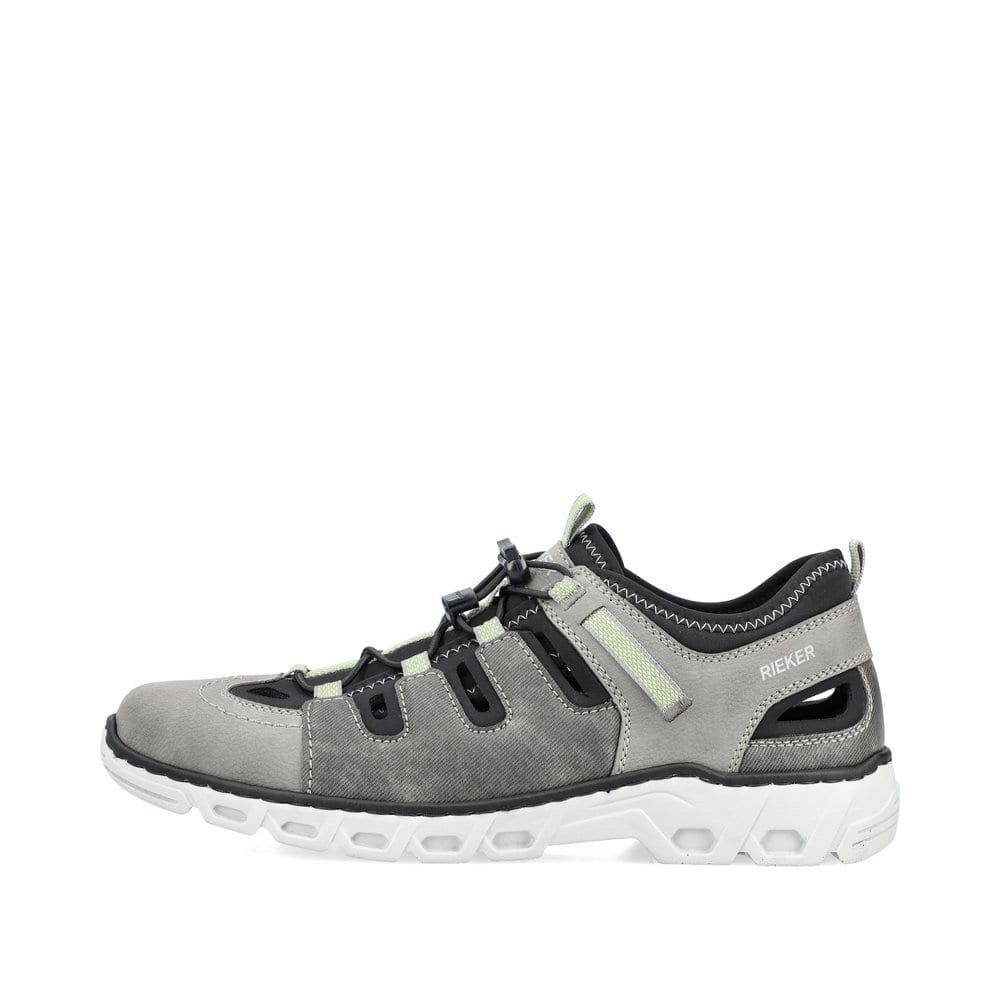 Rieker Herren Slipper asphaltgrau