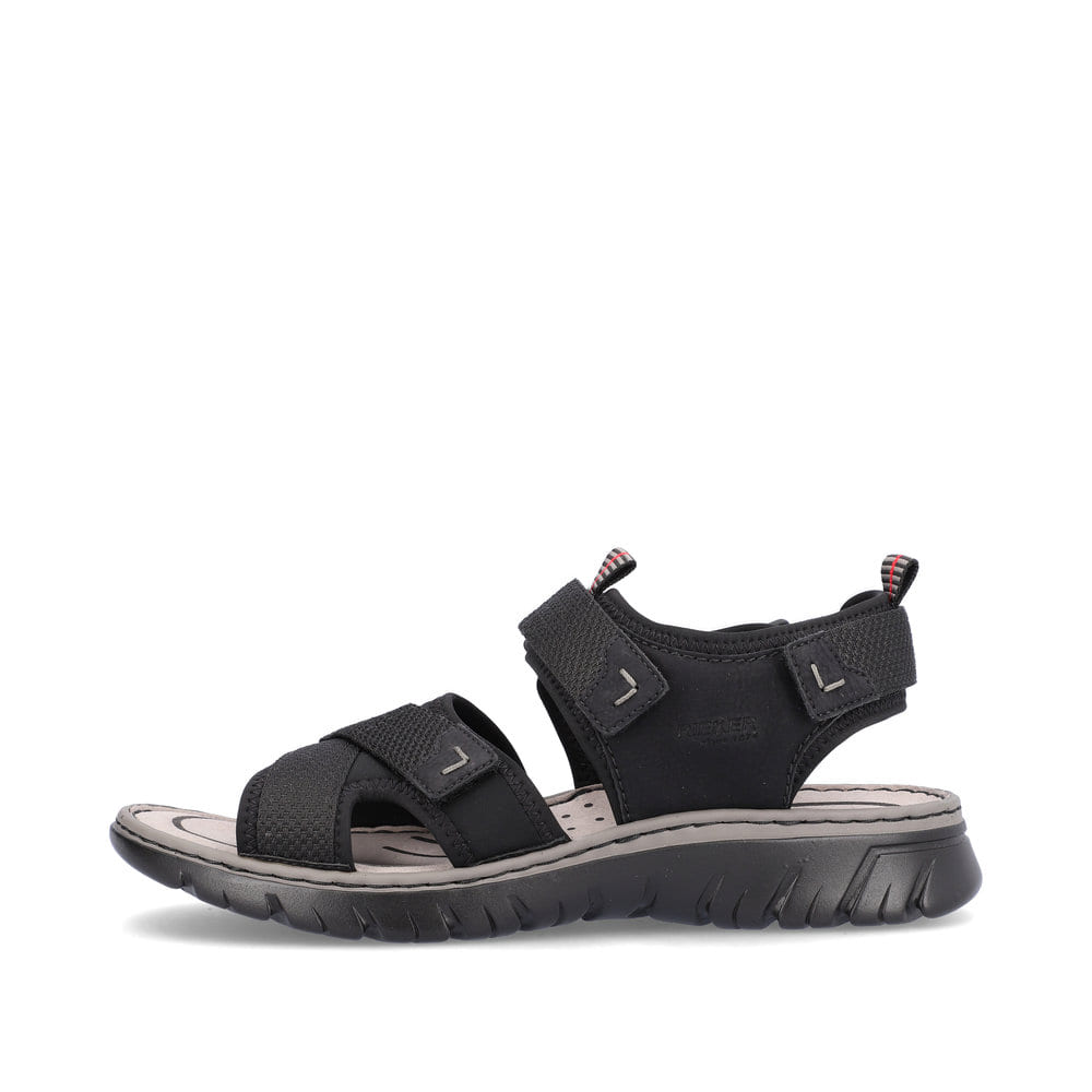 Rieker Herren Trekkingsandalen tiefschwarz