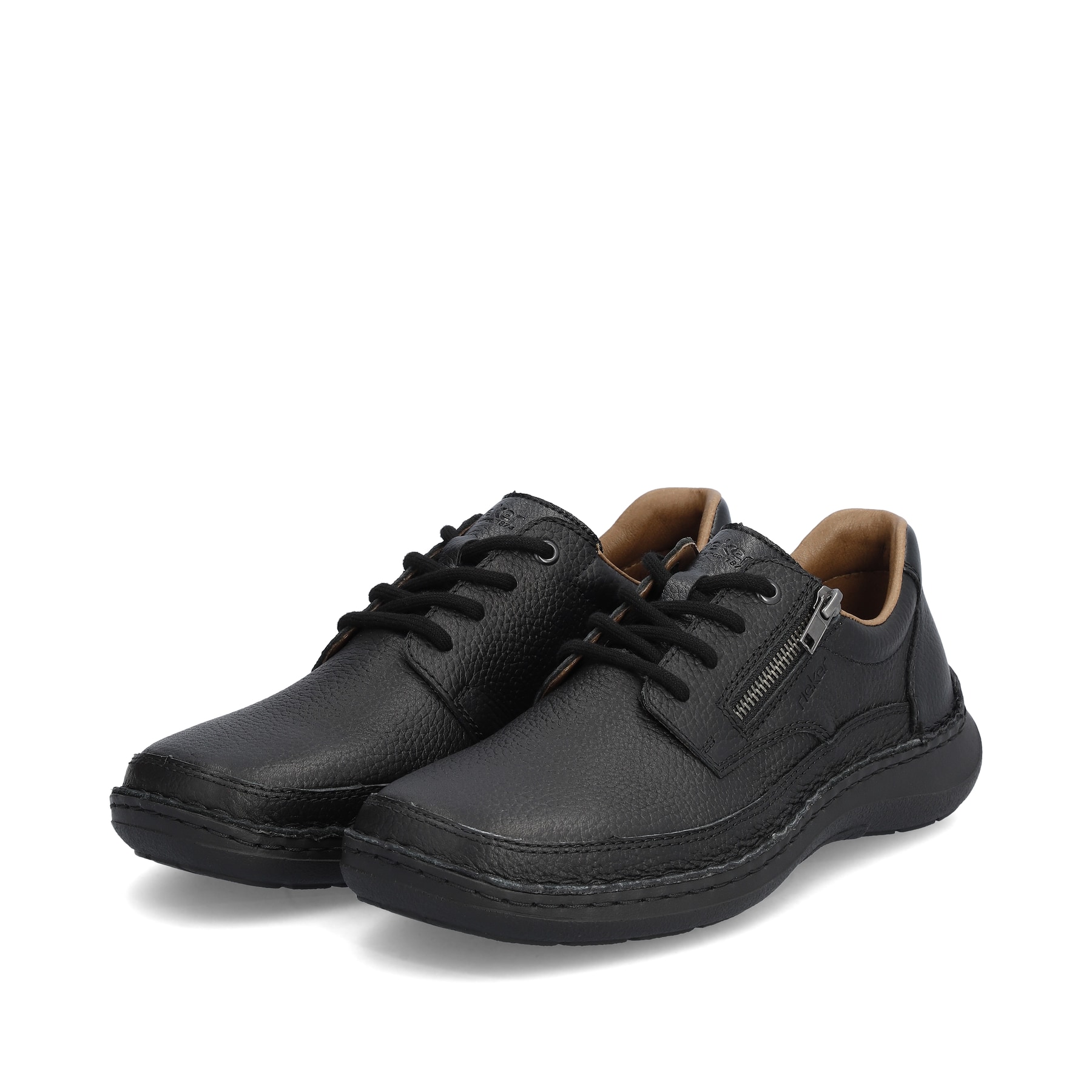 Rieker Herren Schnürschuhe nachtschwarz