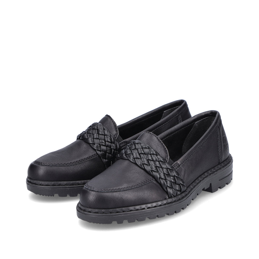 Rieker Damen Loafers graphitschwarz