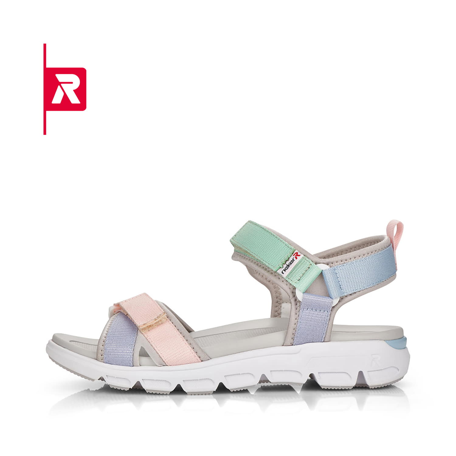Rieker EVOLUTION Damen Trekkingsandalen mint-green soft-pink lilac