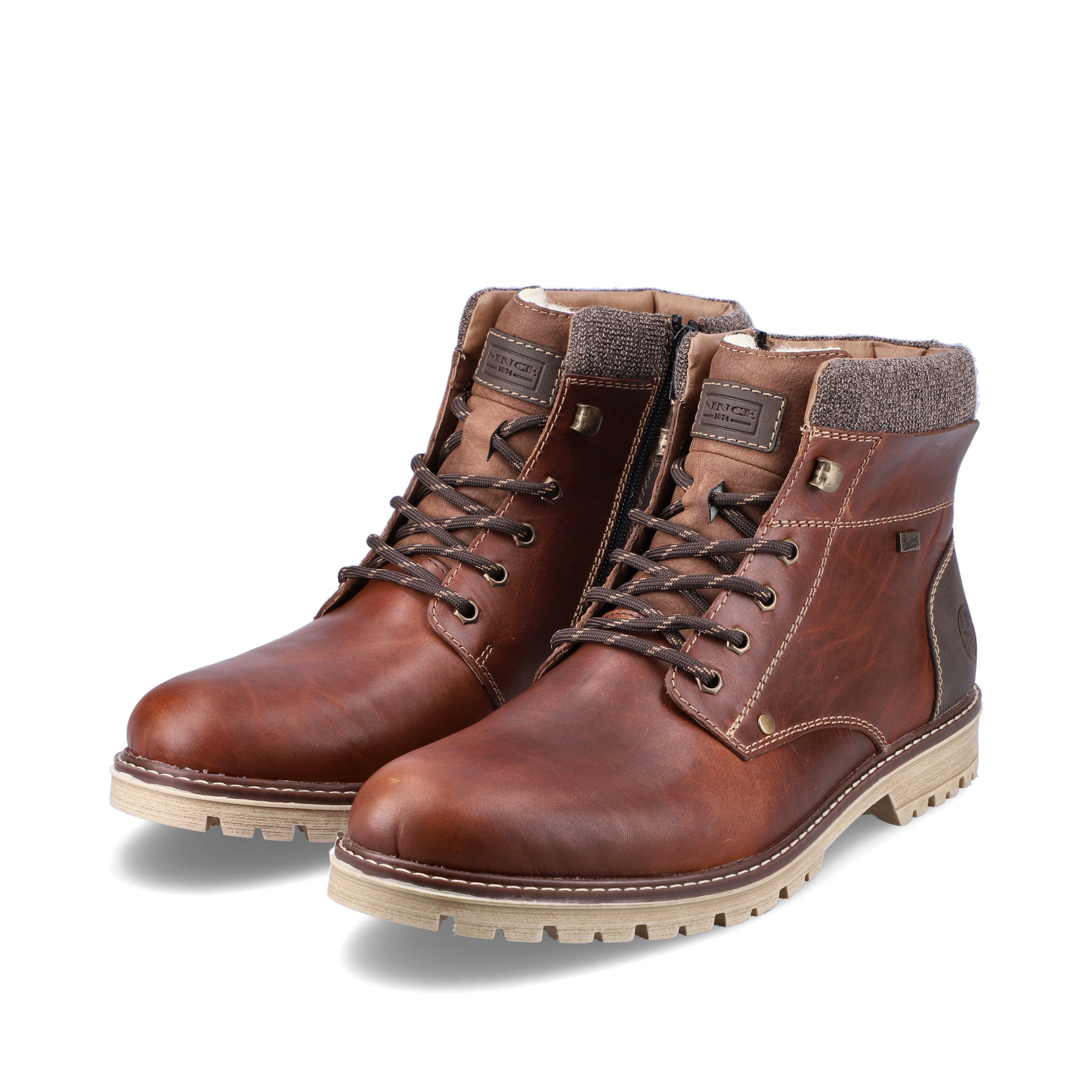 Rieker Herren Schnürstiefel kastanienbraun