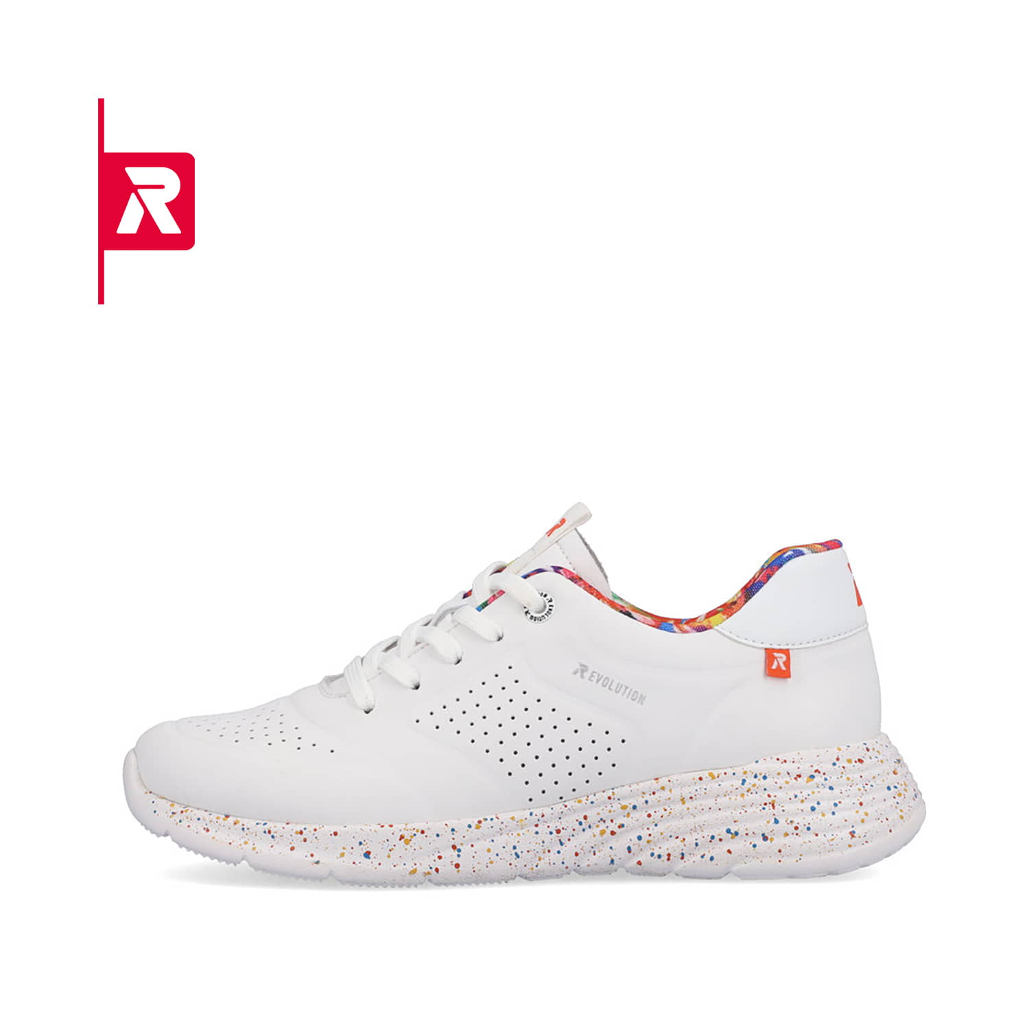 Rieker EVOLUTION Damen Sneaker swan-white rainbow