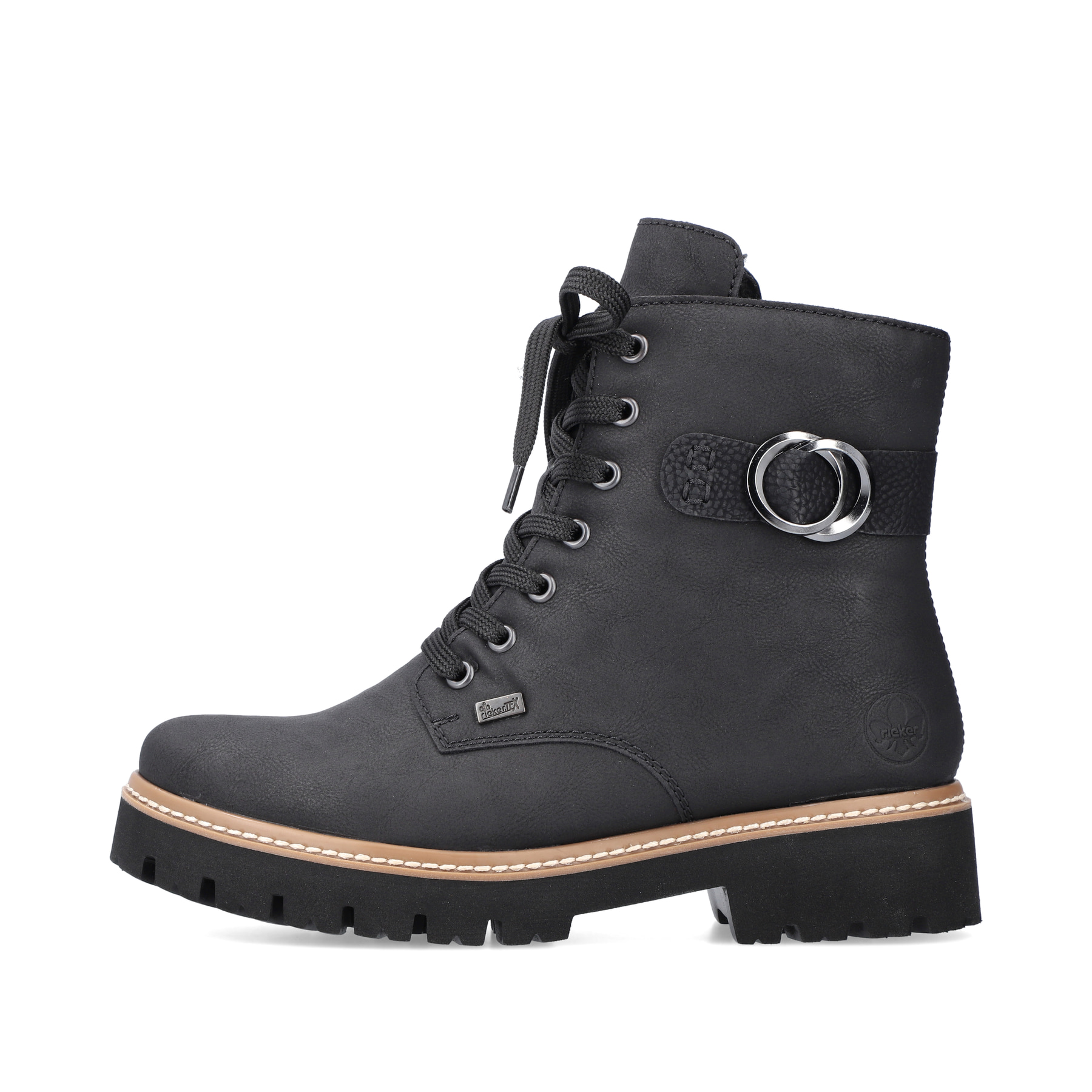 Rieker Damen Biker Boots tiefschwarz
