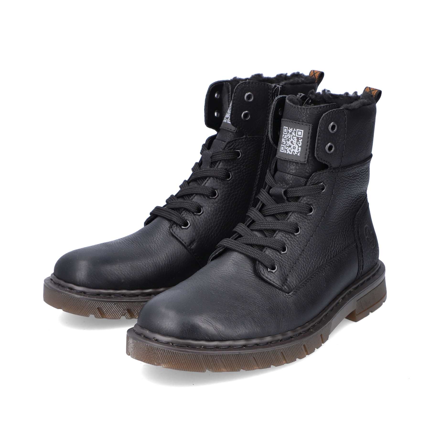 Rieker Herren Schnürstiefel graphitschwarz