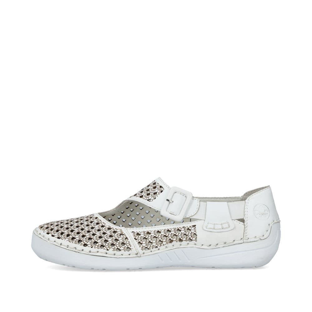Rieker Damen Ballerinas kristallweiß