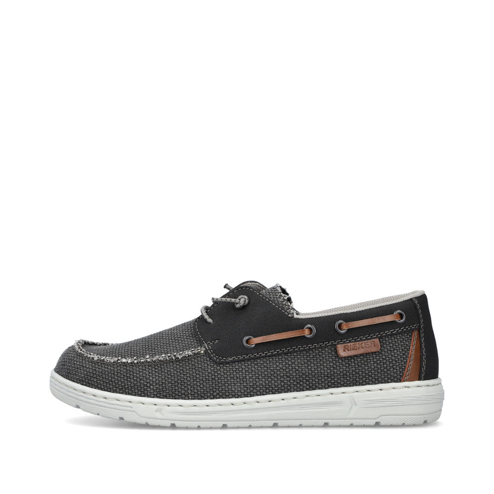 Rieker Herren Slipper asphaltschwarz