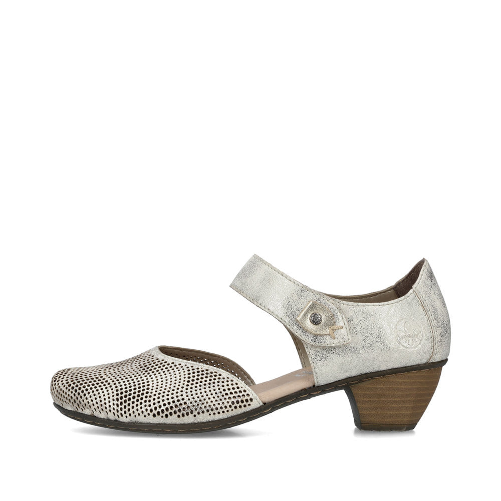 Rieker Damen Pumps cremebeige-silber