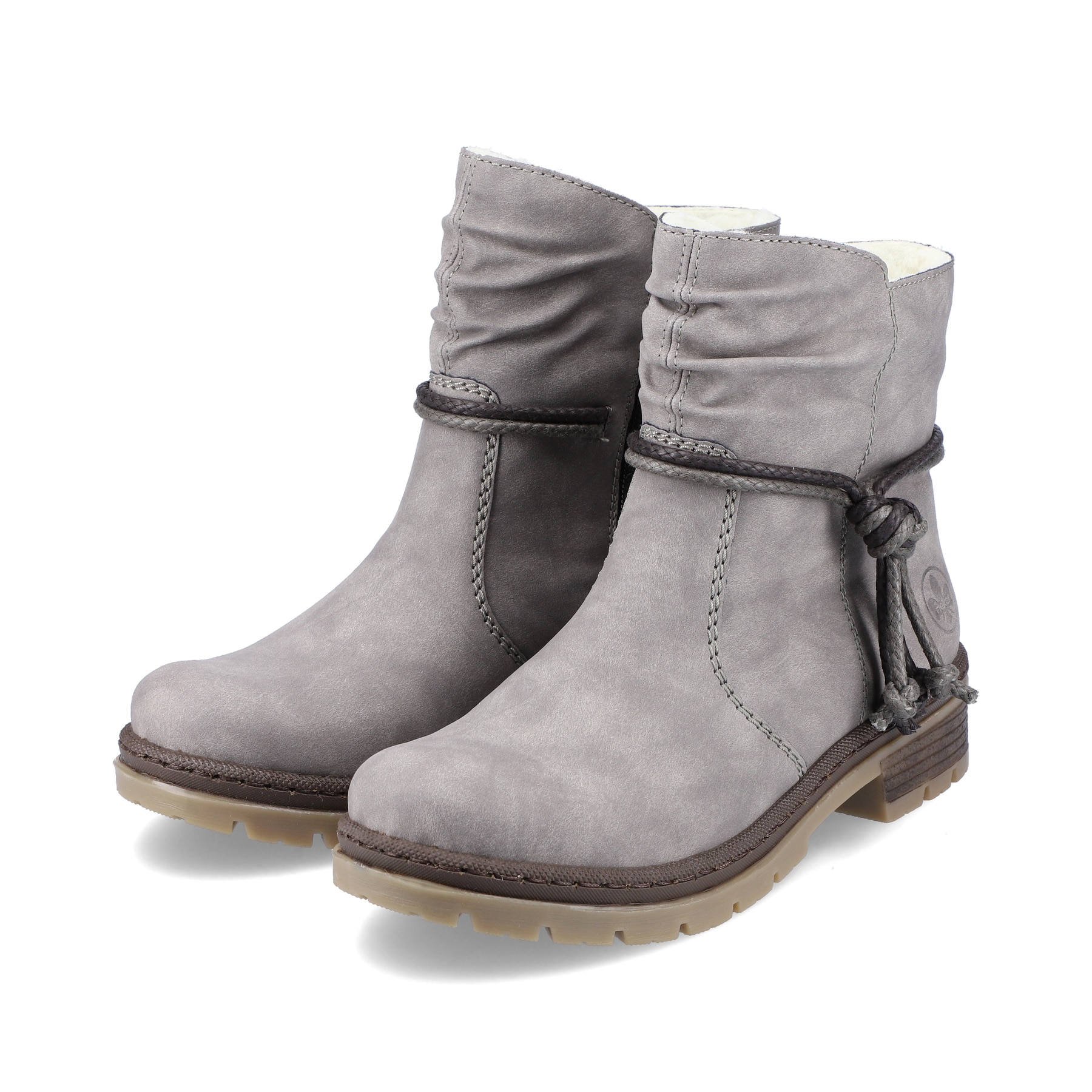 Rieker Damen Kurzstiefel platingrau