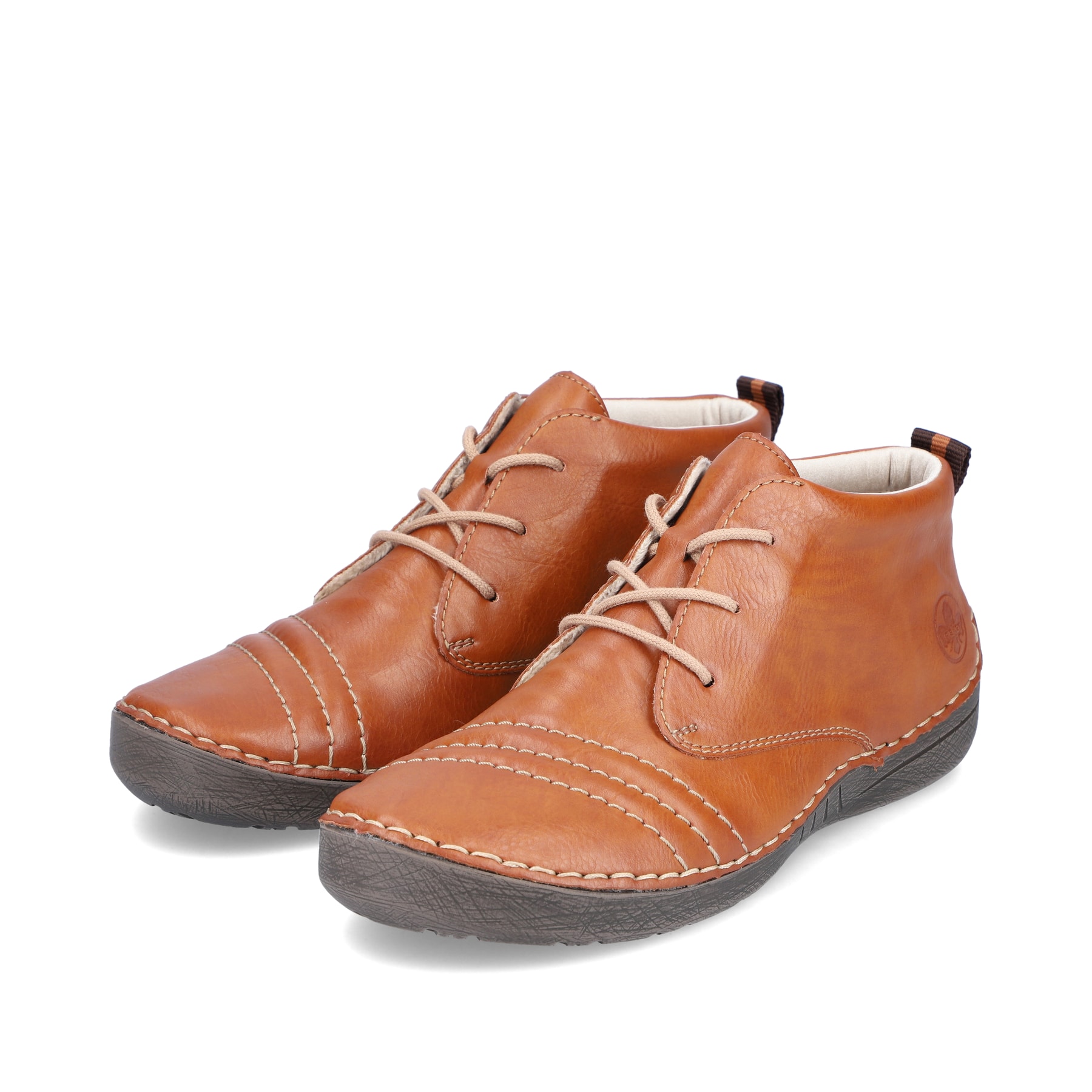 Rieker Damen Schnürschuhe karamellbraun