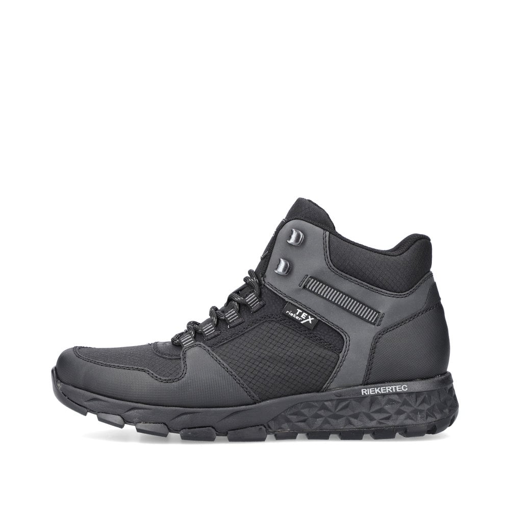 Rieker Herren Schnürstiefel tiefschwarz
