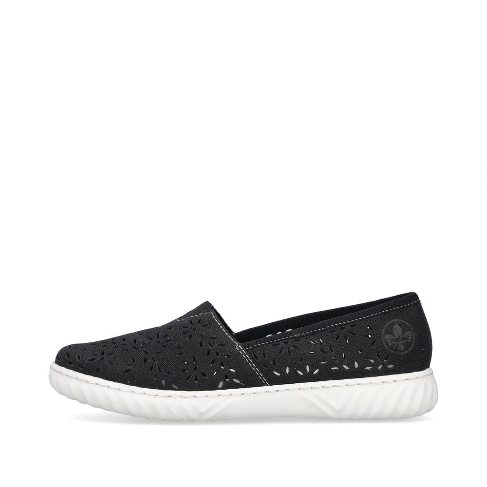 Rieker Damen Ballerinas nachtschwarz