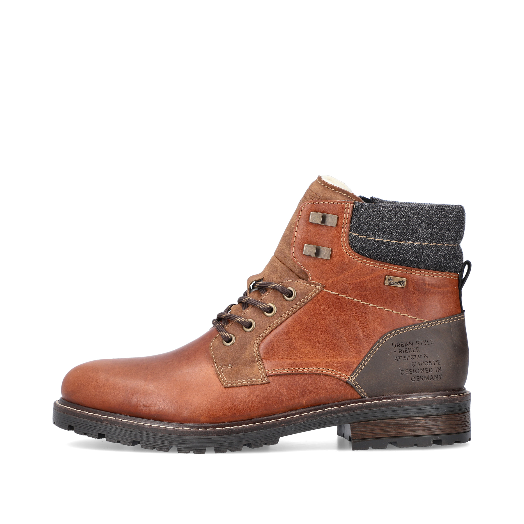 Rieker Herren Schnürstiefel karamellbraun