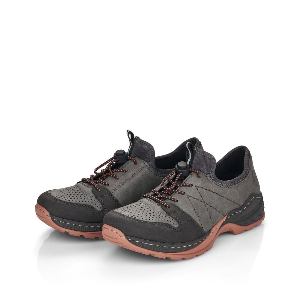 Rieker Damen Slipper asphaltgrau