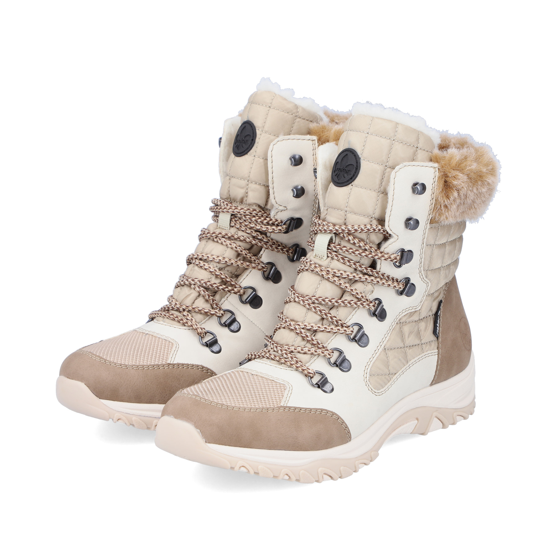 Rieker Damen Schnürstiefel braunbeige