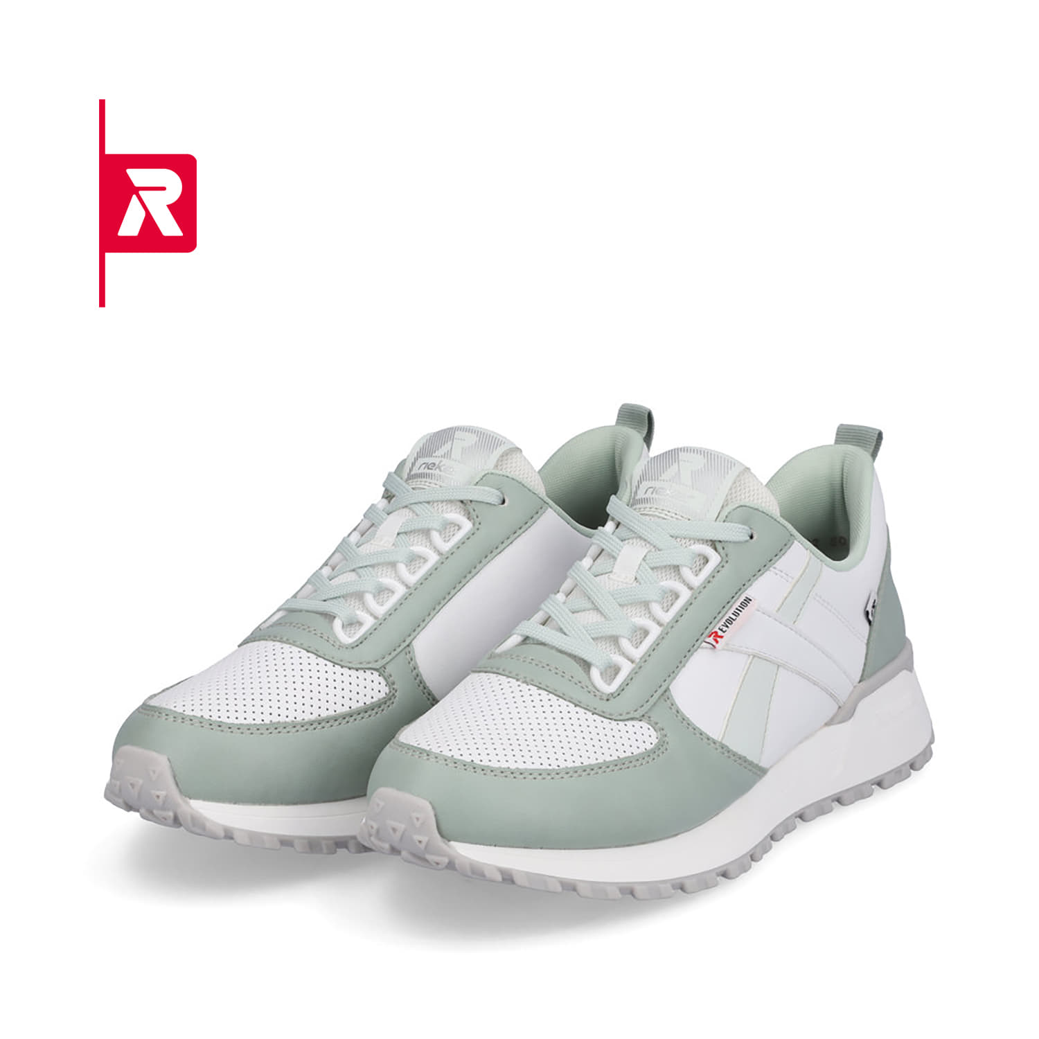 Rieker EVOLUTION Damen Sneaker mint-green swan-white