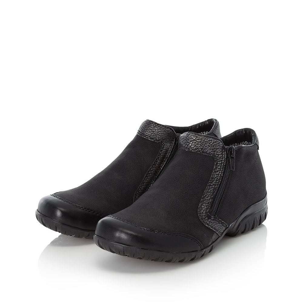 Rieker Damen Slipper asphaltschwarz