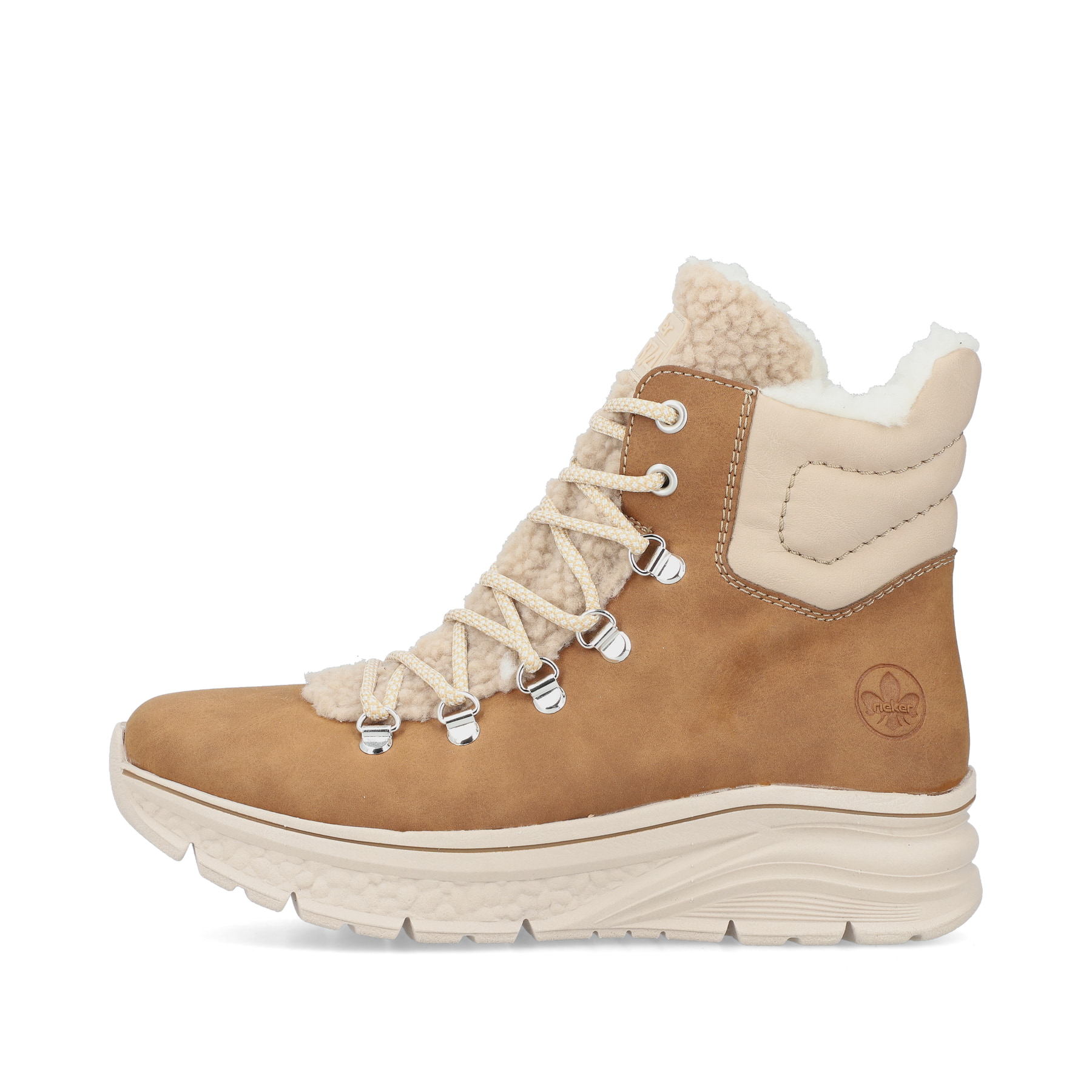 Rieker Damen Schnürstiefel nougatbraun
