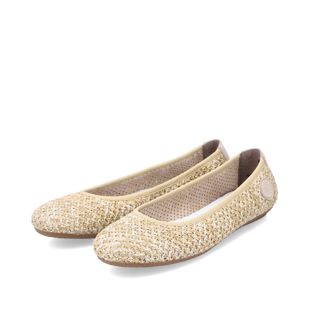 Rieker Damen Ballerinas sandbeige