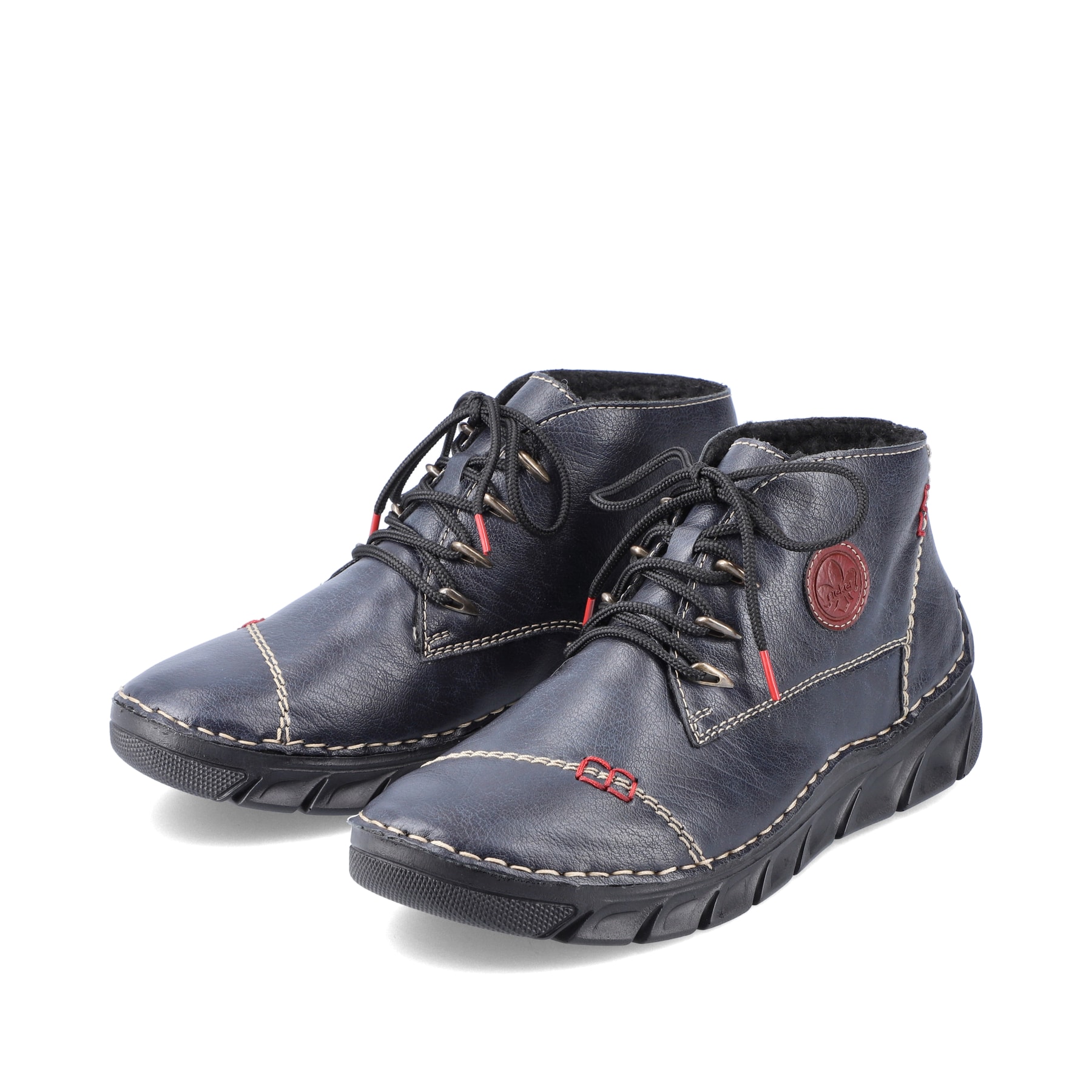 Rieker Damen Schnürschuhe dunkelpetrol