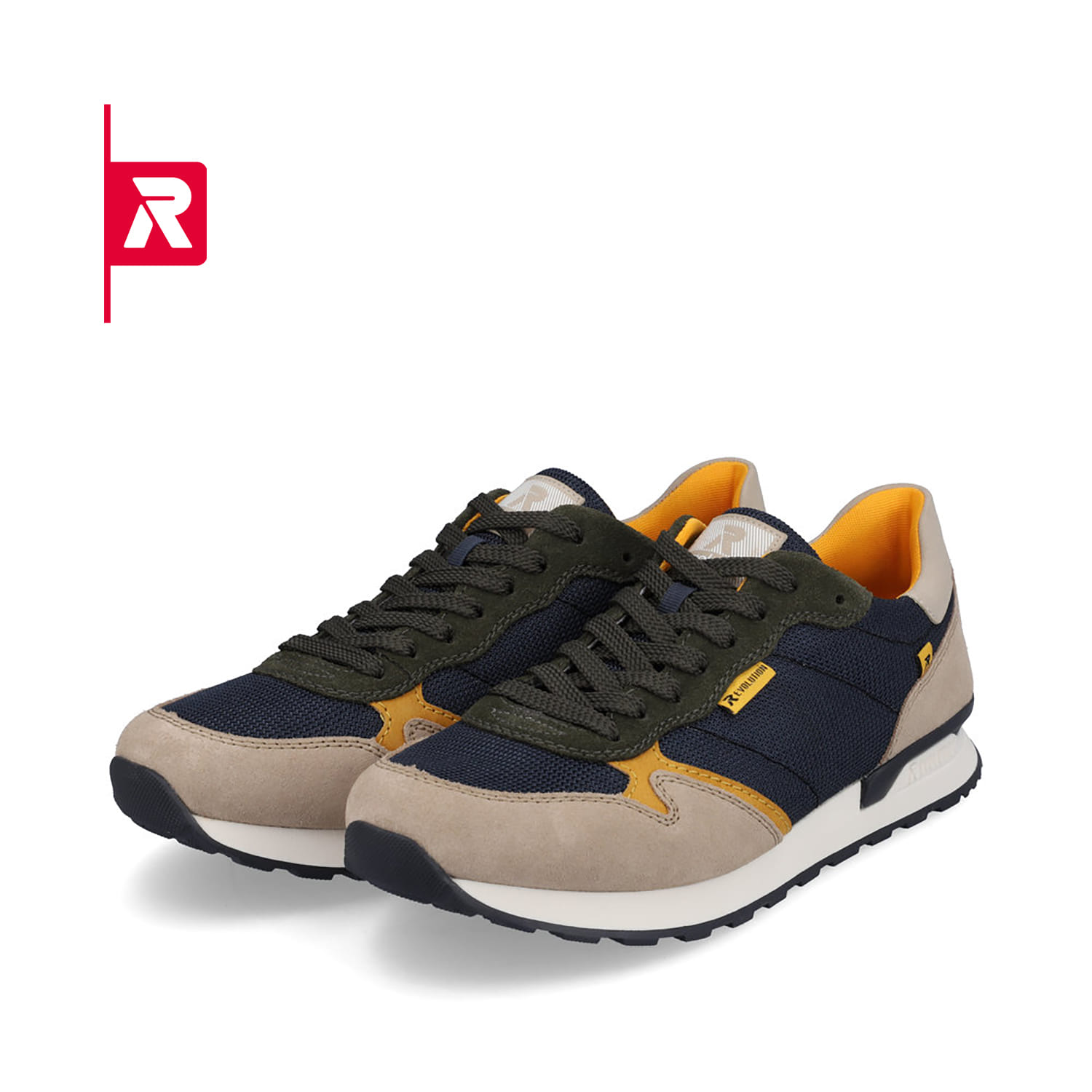 Rieker EVOLUTION Herren Sneaker royal-blue clay-beige