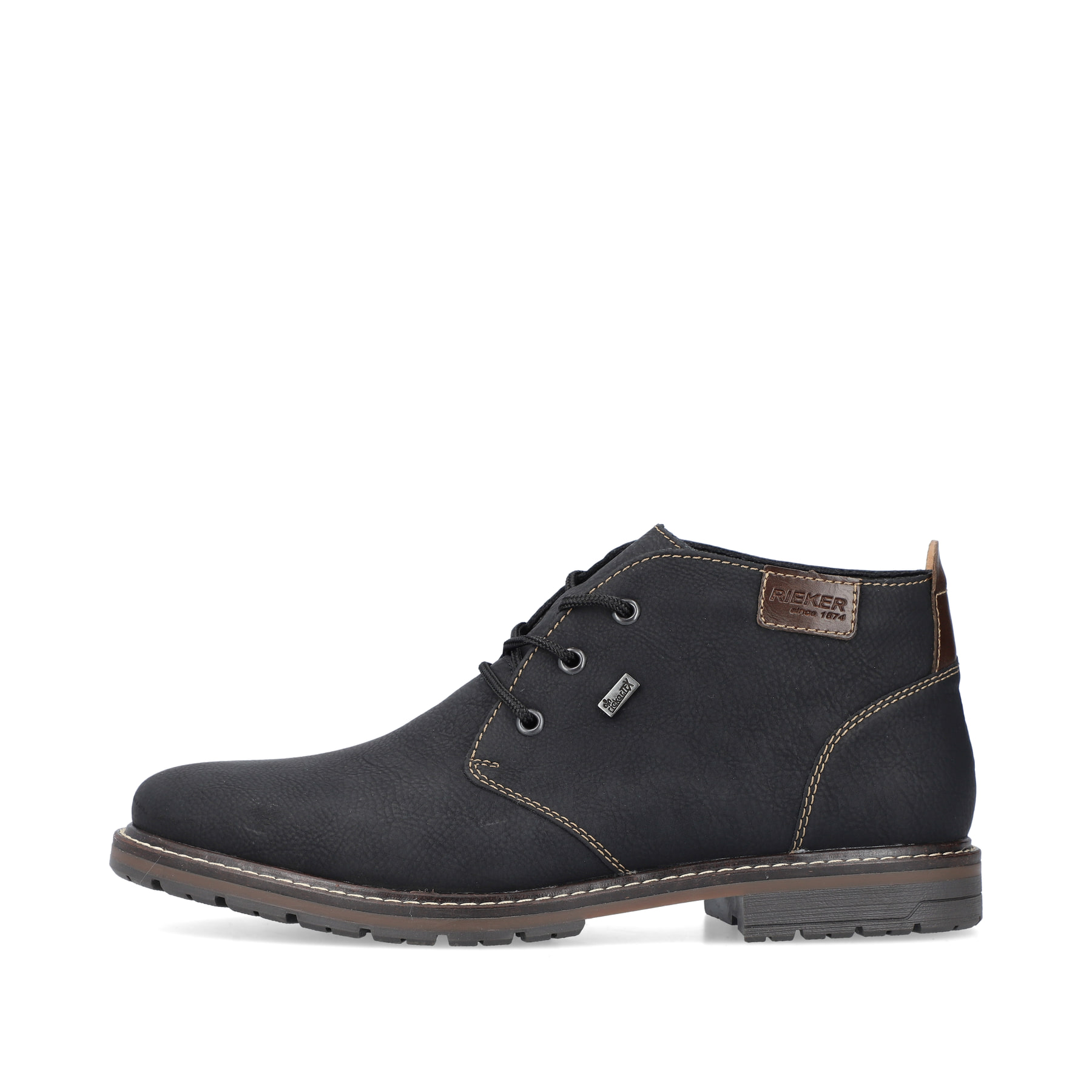 Rieker Herren Schnürstiefel asphaltschwarz