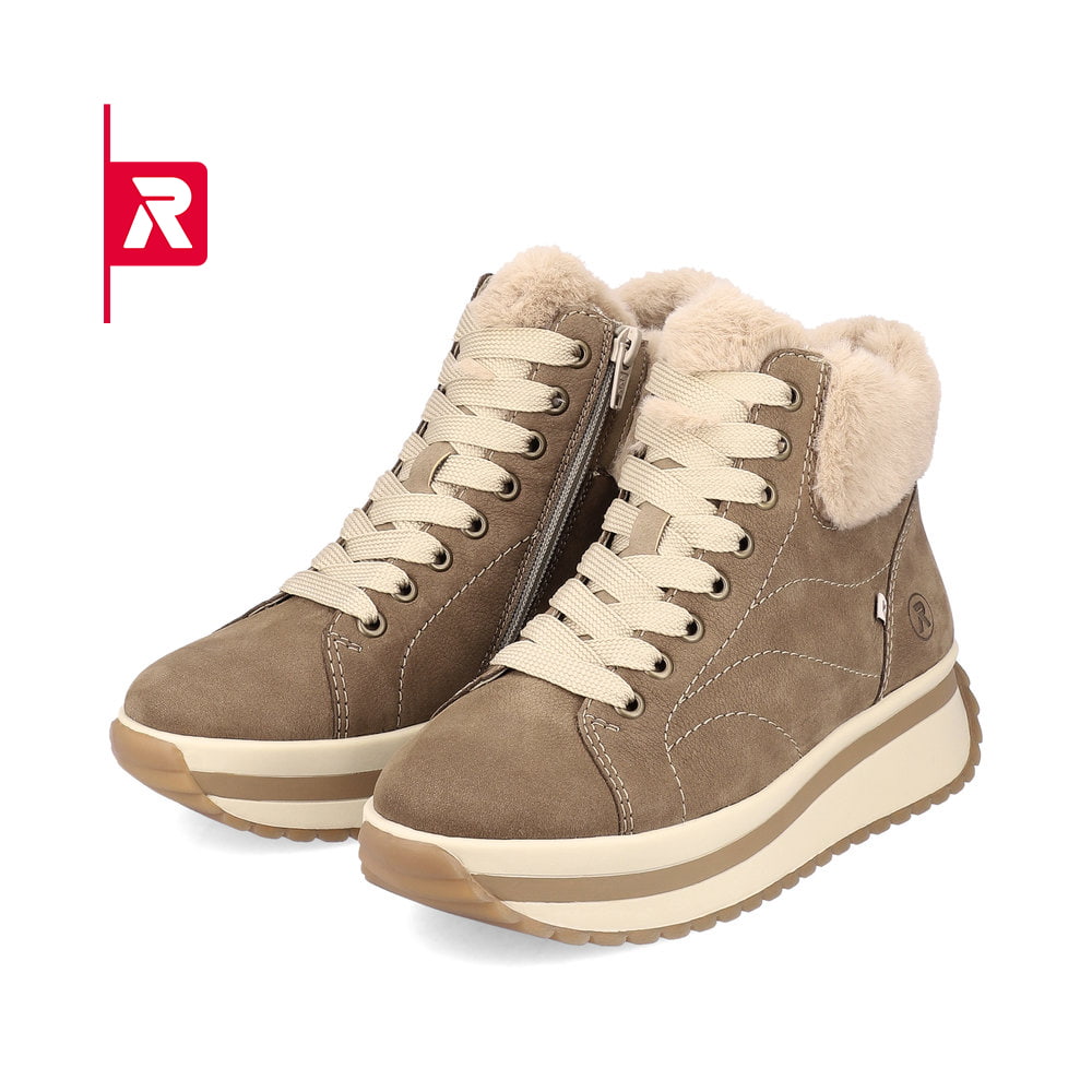Rieker EVOLUTION Damen Stiefel caramel-brown creme-beige