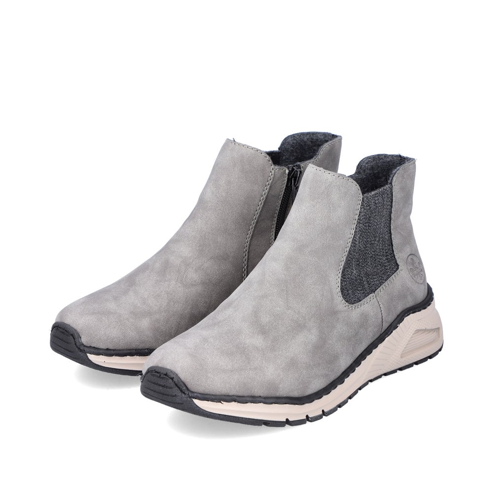 Rieker Damen Chelsea Boots silbergrau