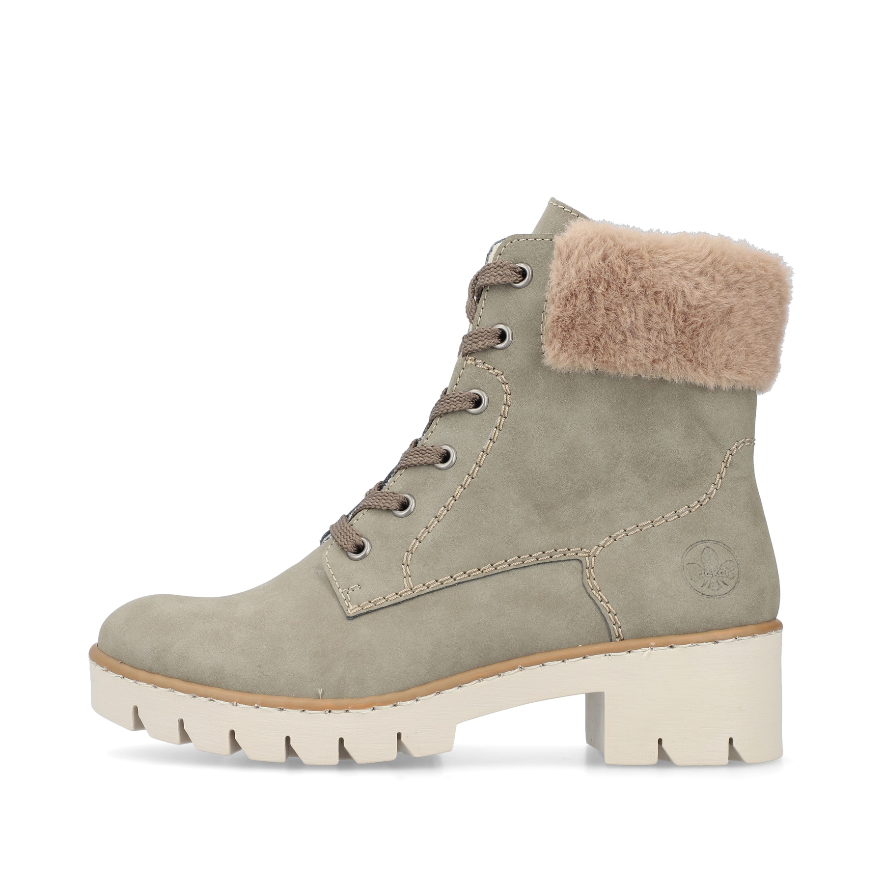 Rieker Damen Schnürstiefel khaki-braun