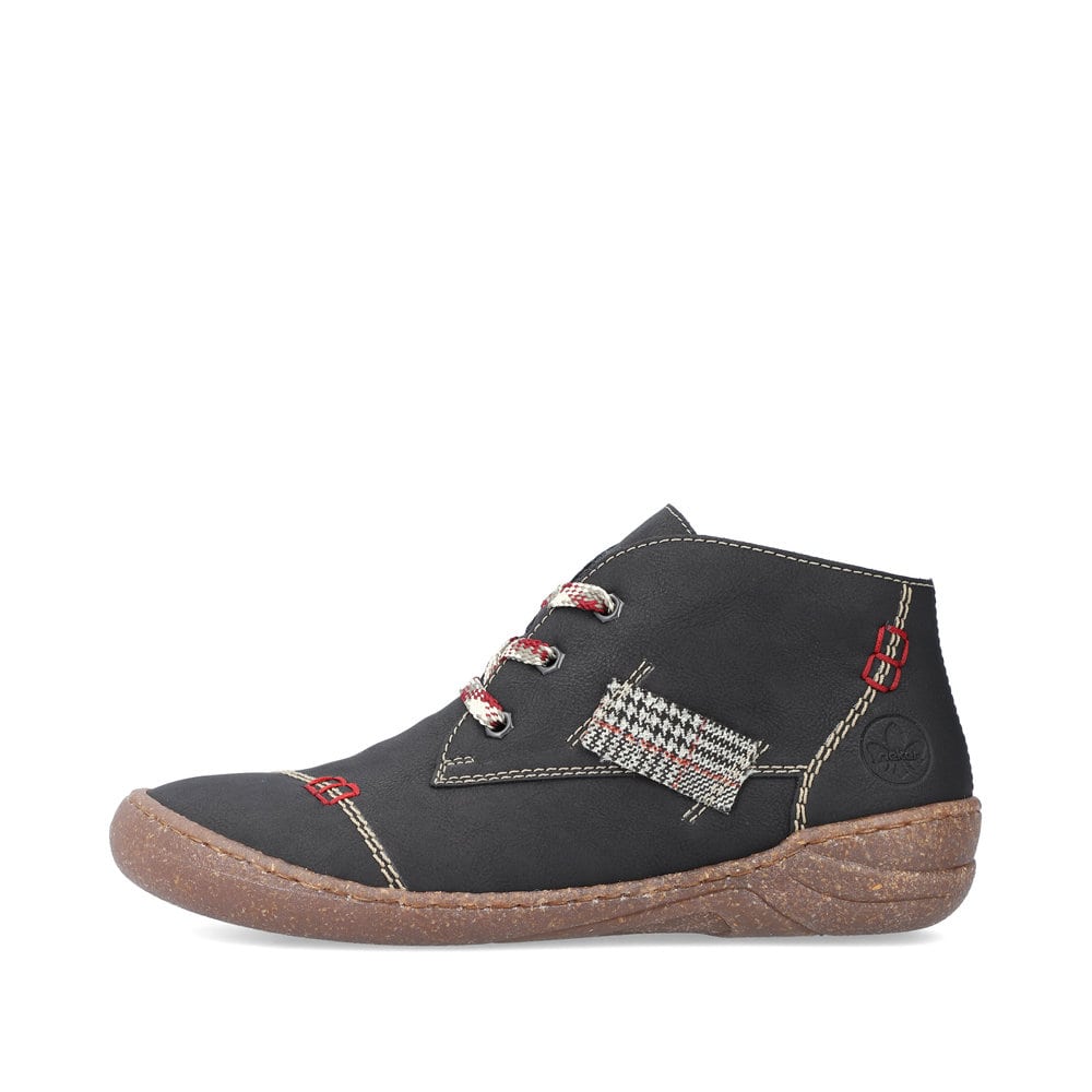 Rieker Damen Schnürschuhe tiefschwarz