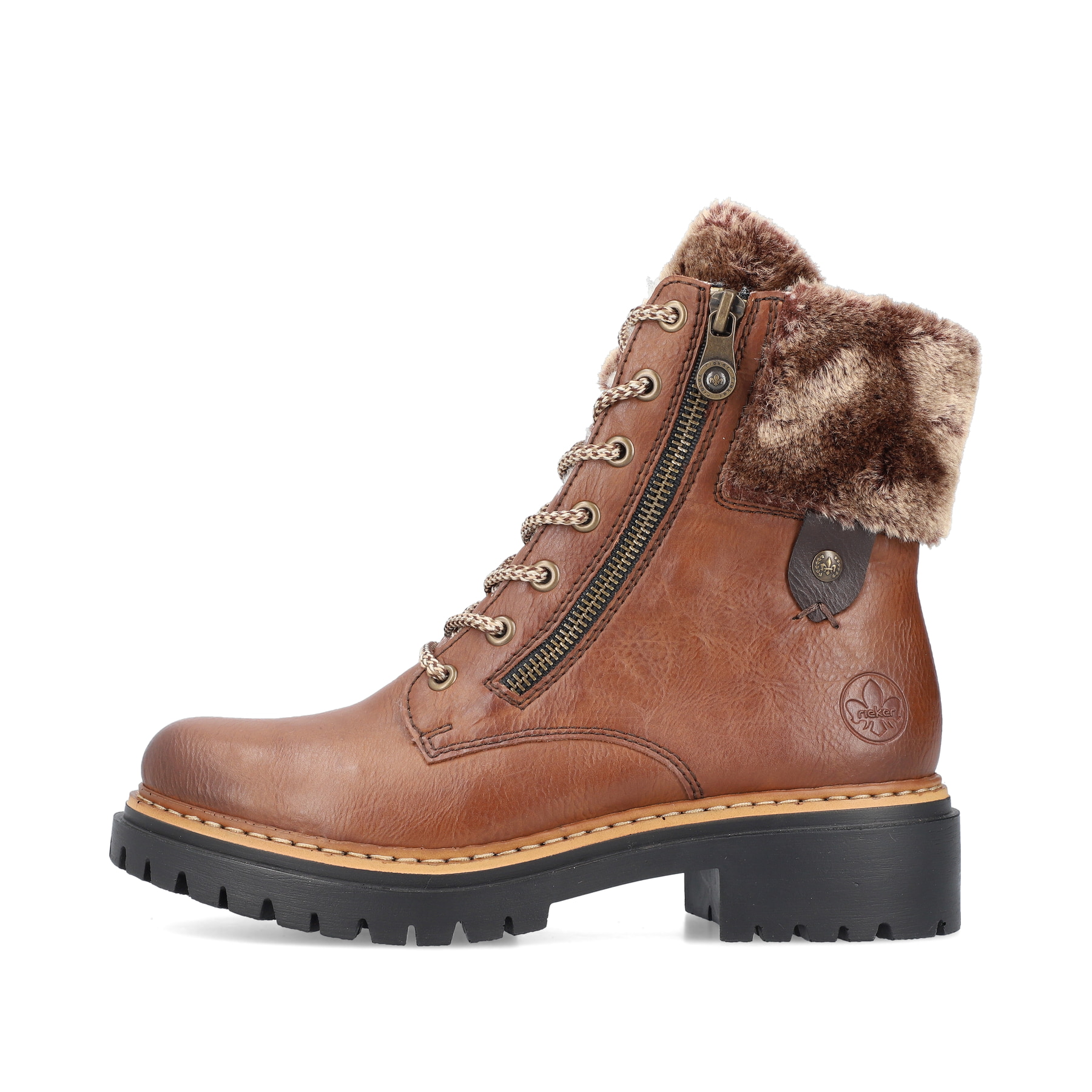 Rieker Damen Schnürstiefel kastanienbraun