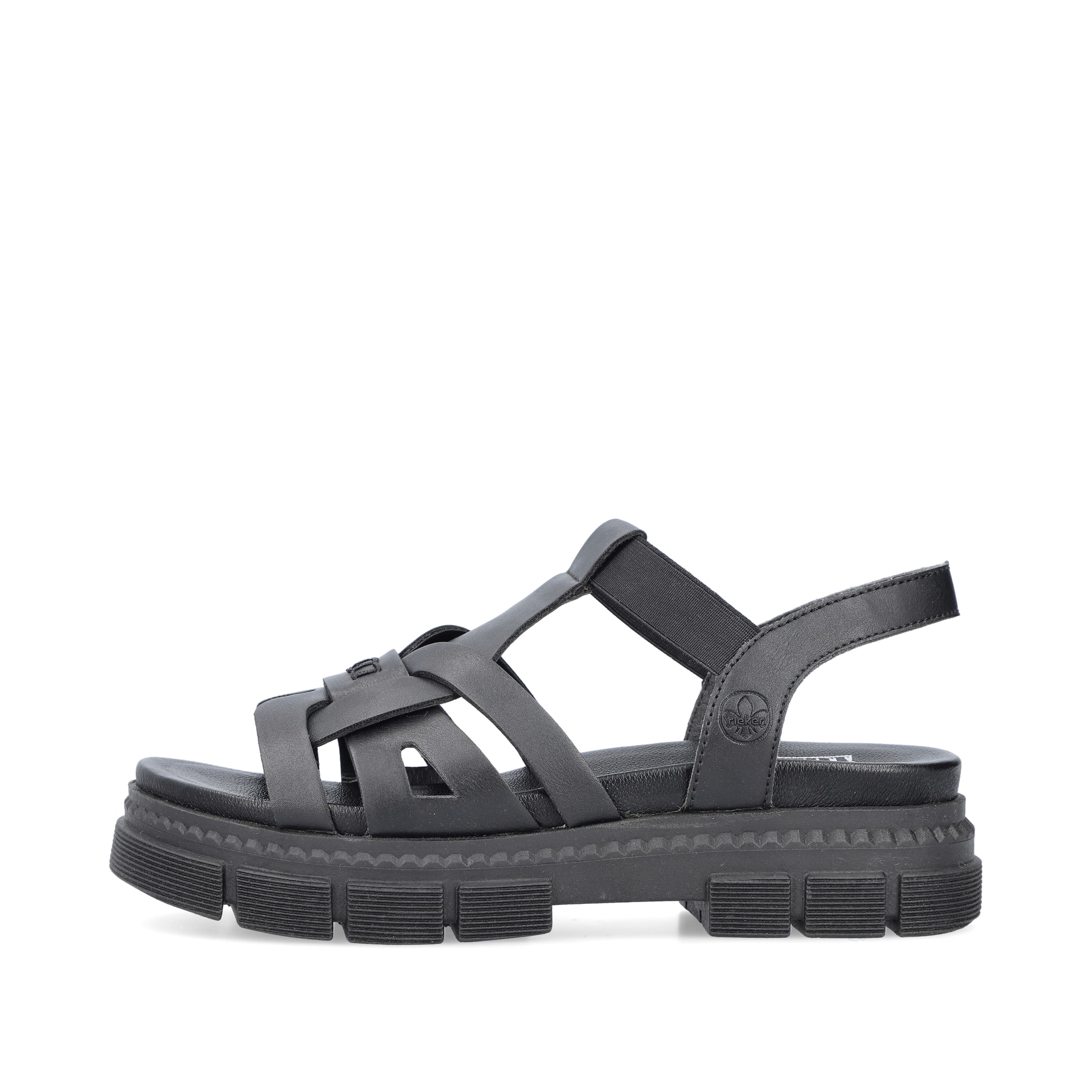 Rieker Damen Riemchensandalen asphaltschwarz