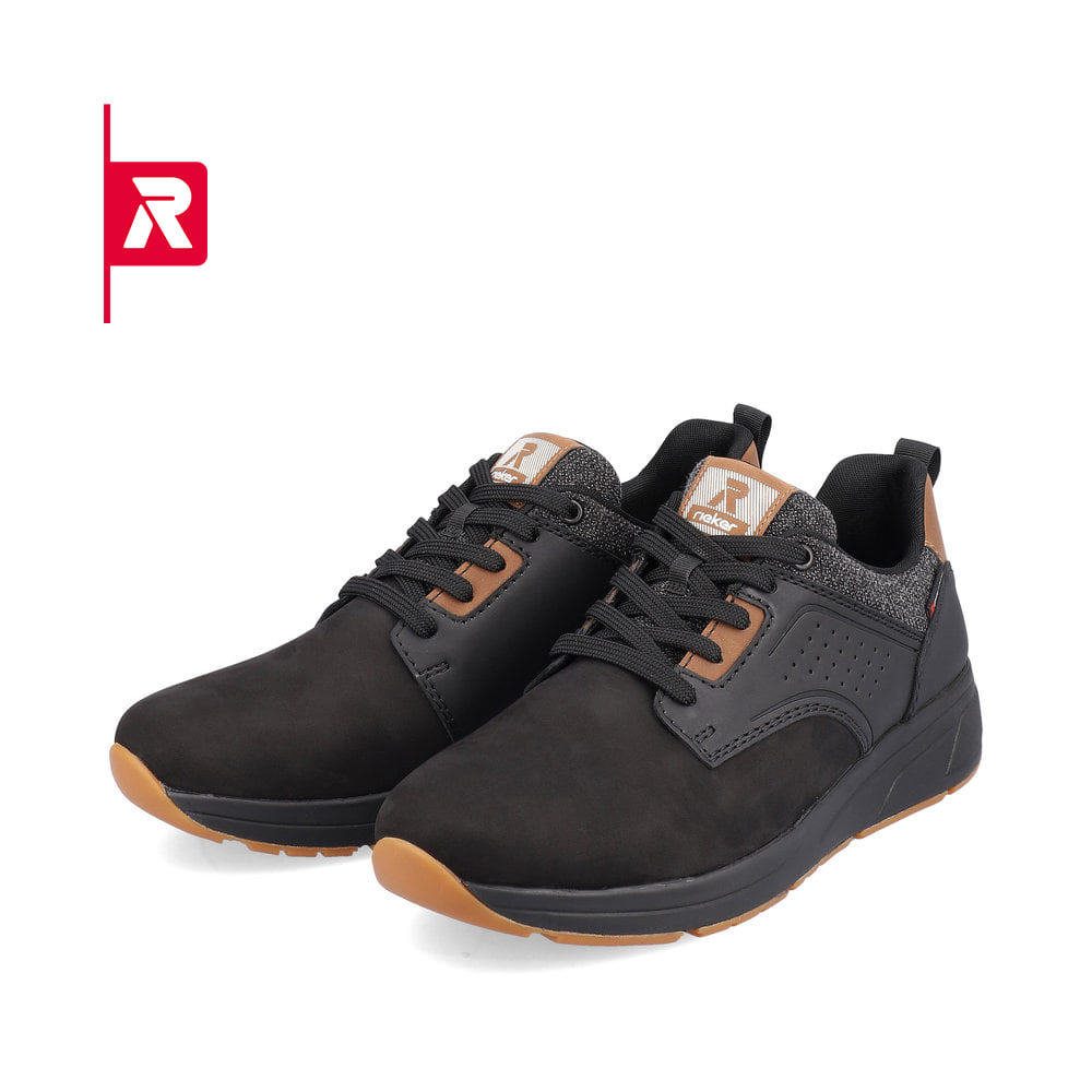 Rieker EVOLUTION Herren Sneaker night-black wood-brown