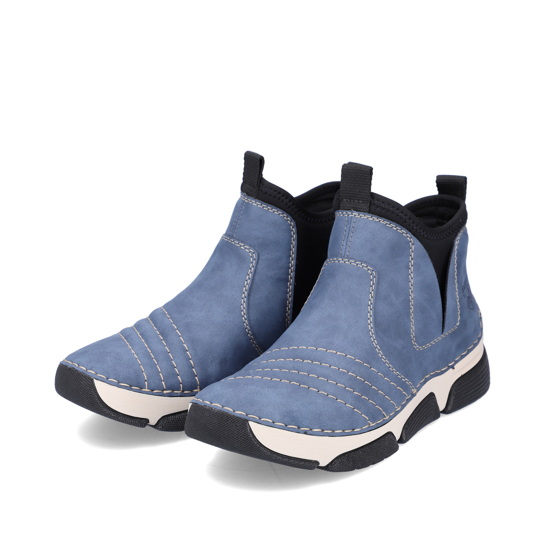 Rieker Damen Chelsea Boots blaugrau