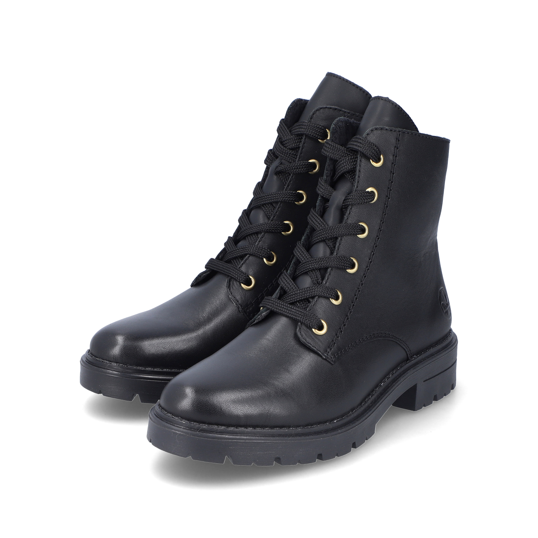 Rieker Damen Biker Boots glanzschwarz
