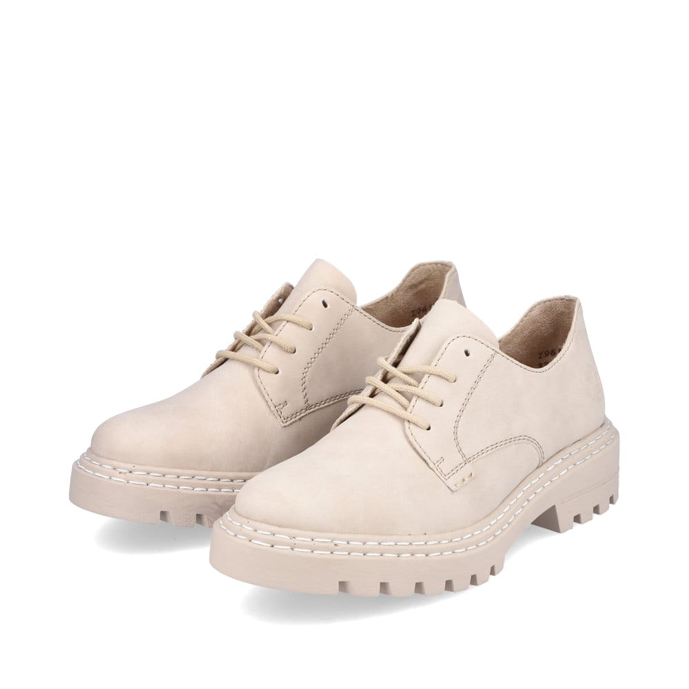 Rieker Damen Schnürschuhe sandbeige