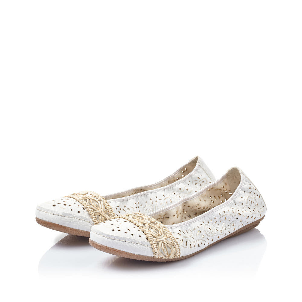 Rieker Damen Ballerinas altweiß