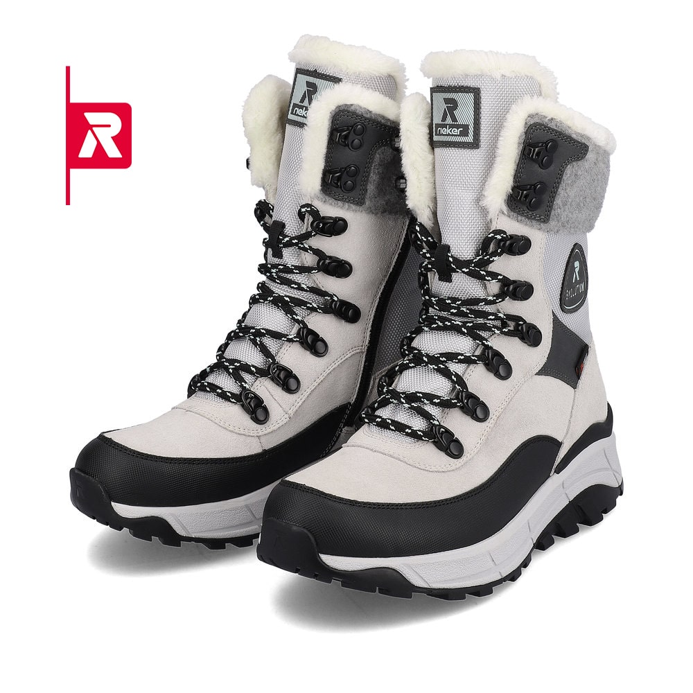 Rieker EVOLUTION Damen Stiefel creamy-white black