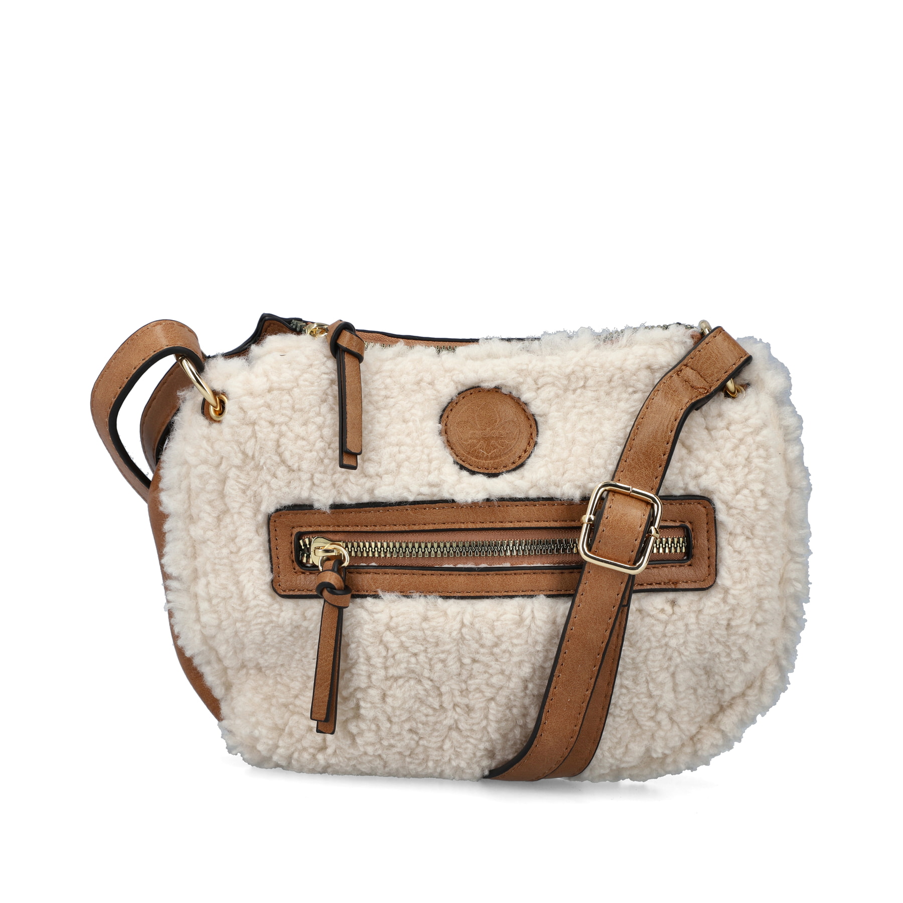 Rieker Damen Handtasche cremeweiss-nussbraun