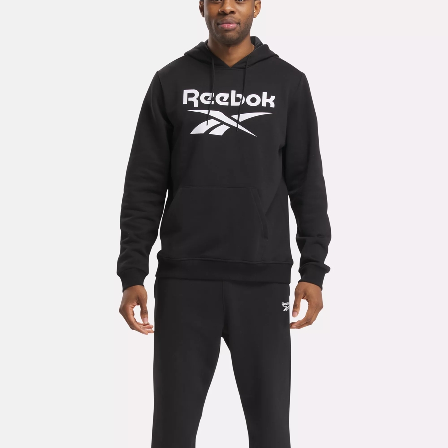 Reebok Identity Fleece Stacked Logo Pullover Hoodie