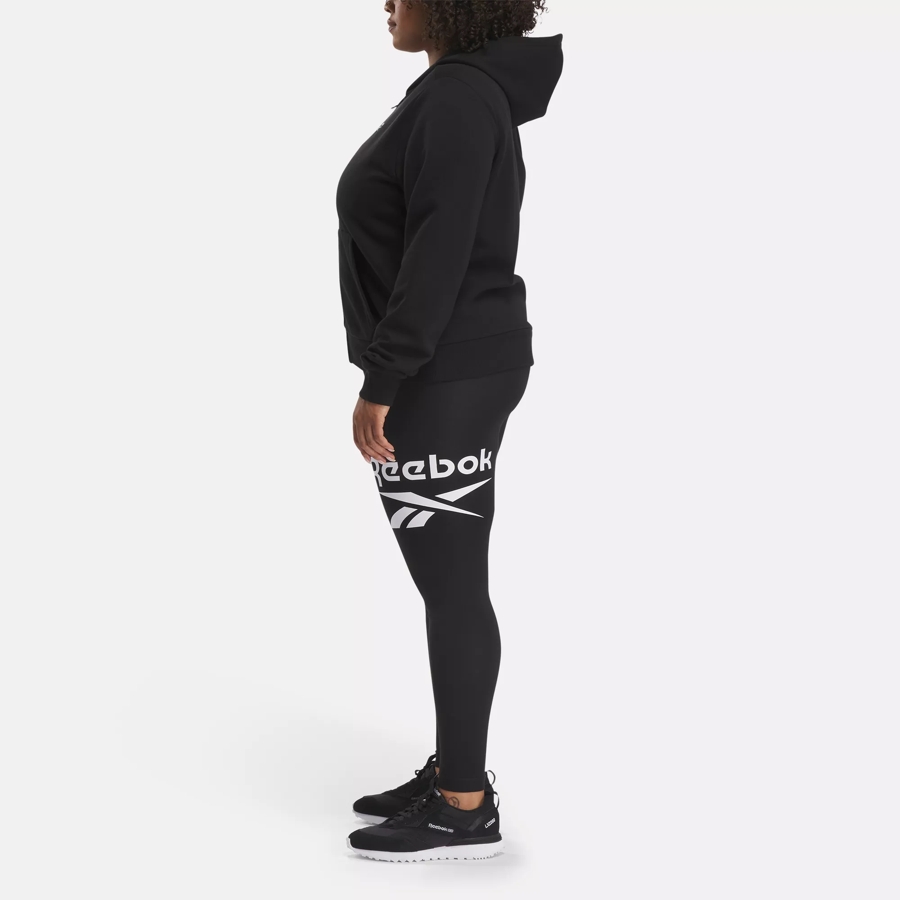 Reebok Identity Small Logo Fleece Full-Zip Sweatshirt (Plus Size)