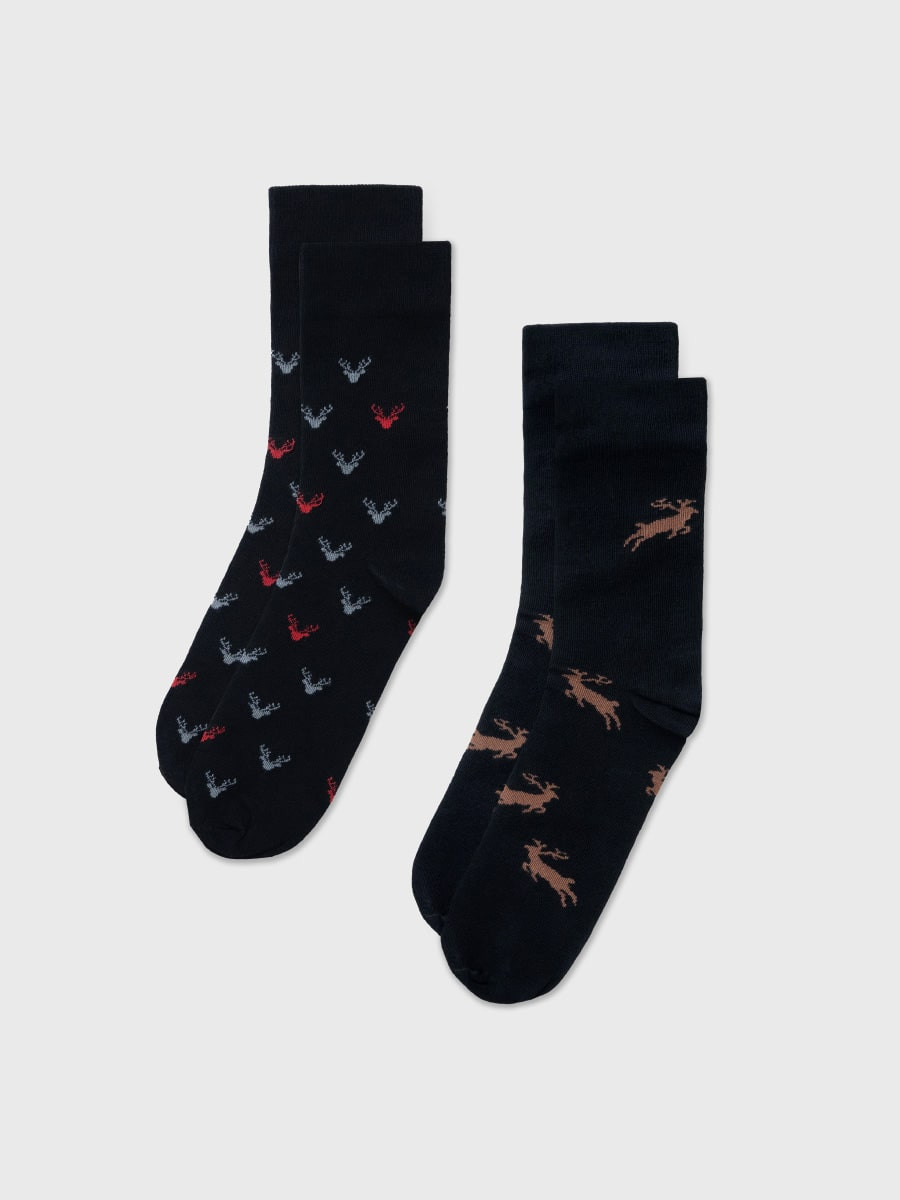 Świąteczne skarpety unisex z reniferami