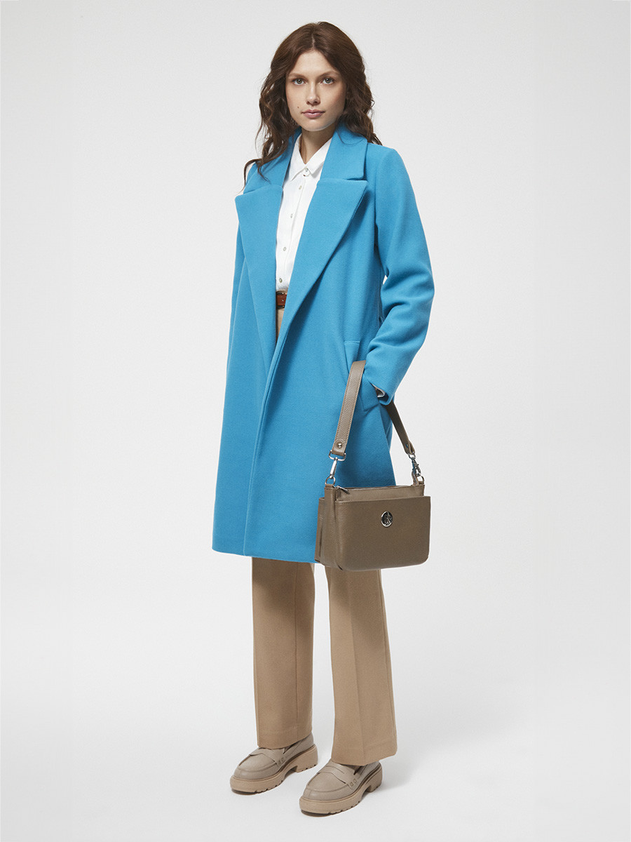 Szaro-brązowa torebka z logotypem
