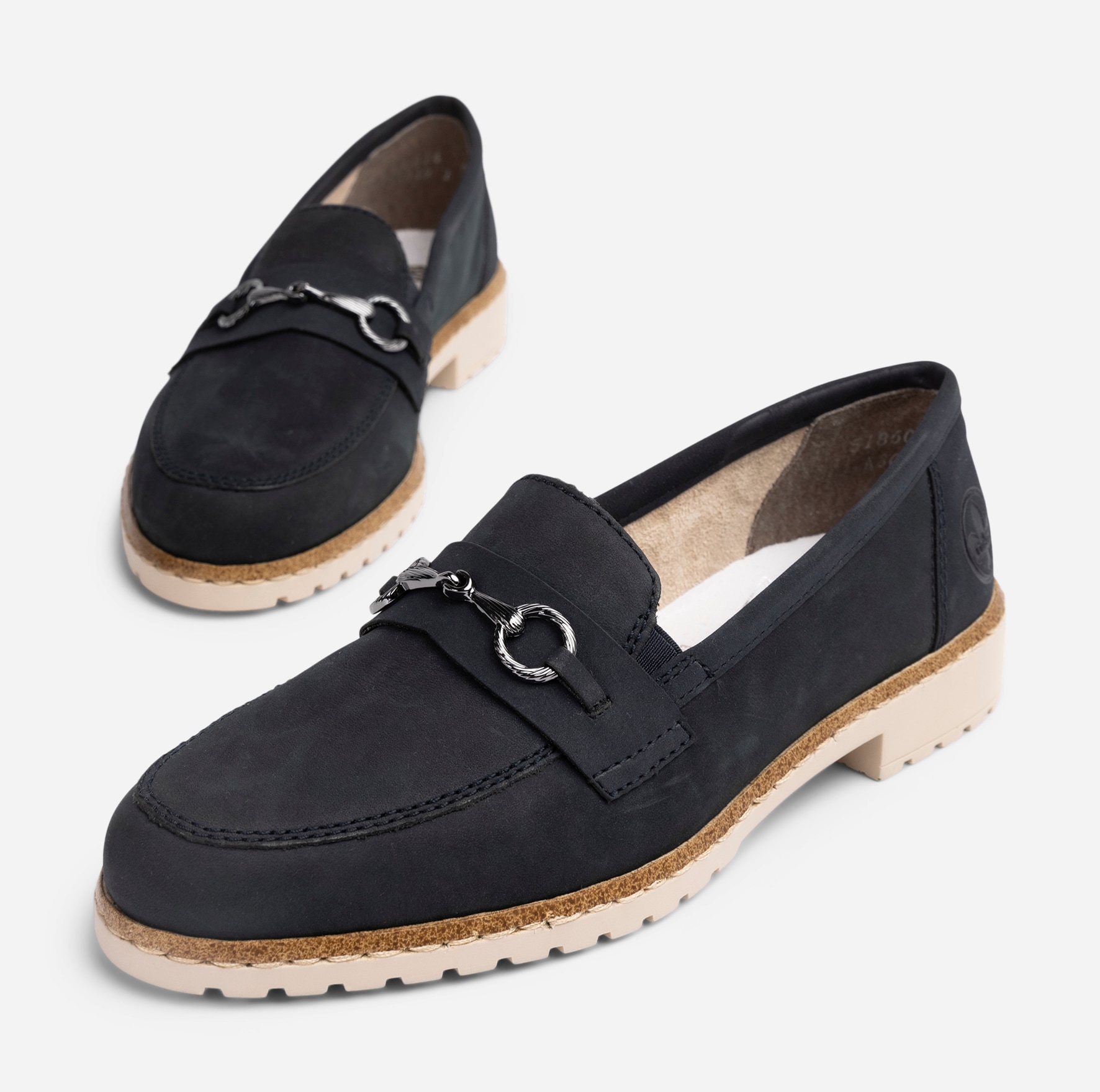 RIEKER, Loafers med spänne