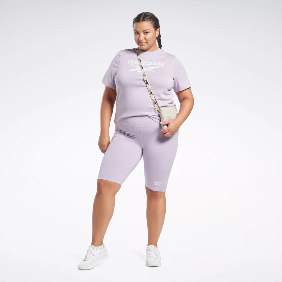 Reebok Identity Fitted Logo Shorts (Plus Size)