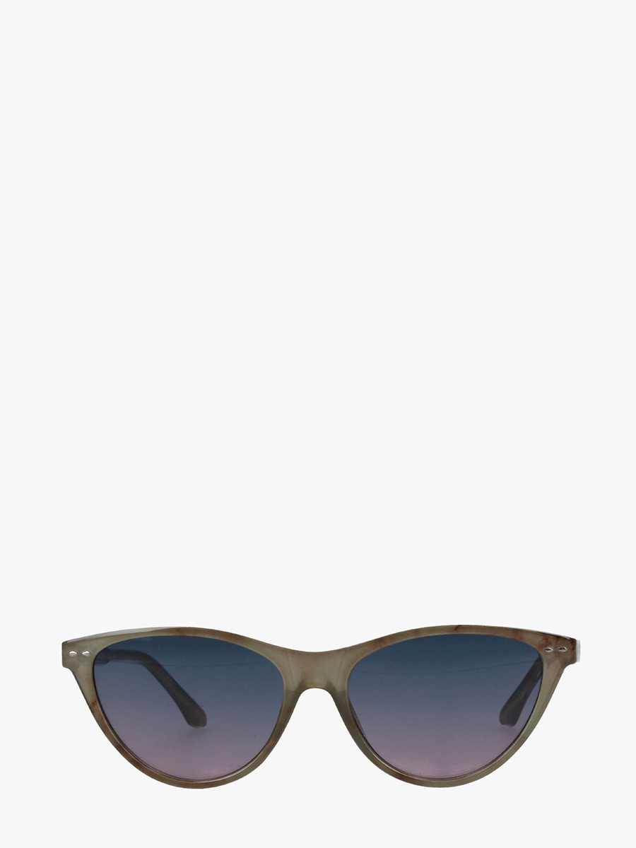 Okulary typu cat eye w szarej oprawie